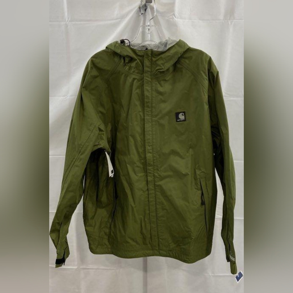 Carhartt Acadia Olive Hooded Windbreaker Rain Jacket Size L NWOT MSRP $104.99 - Picture 3 of 11